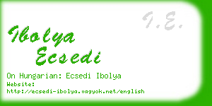 ibolya ecsedi business card